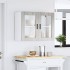 Armario de pared para cocina puerta cristal Porto gris