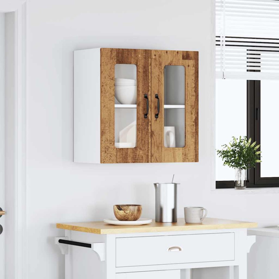 Armario pared cocina puerta de cristal Kalmar madera
