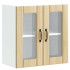 Armario pared cocina puerta de cristal Lucca roble