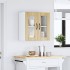 Armario pared cocina puerta de cristal Lucca roble