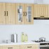 Armario pared cocina puerta de cristal Lucca roble