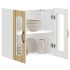 Armario pared cocina puerta de cristal Lucca roble