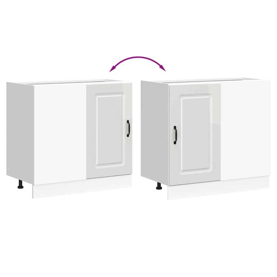 Mueble bajo cocina Kalmar madera ingeniería blanca alto