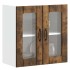 Armario pared cocina puerta de cristal Lucca roble