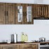 Armario pared cocina puerta de cristal Lucca roble