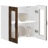 Armario pared cocina puerta de cristal Lucca roble