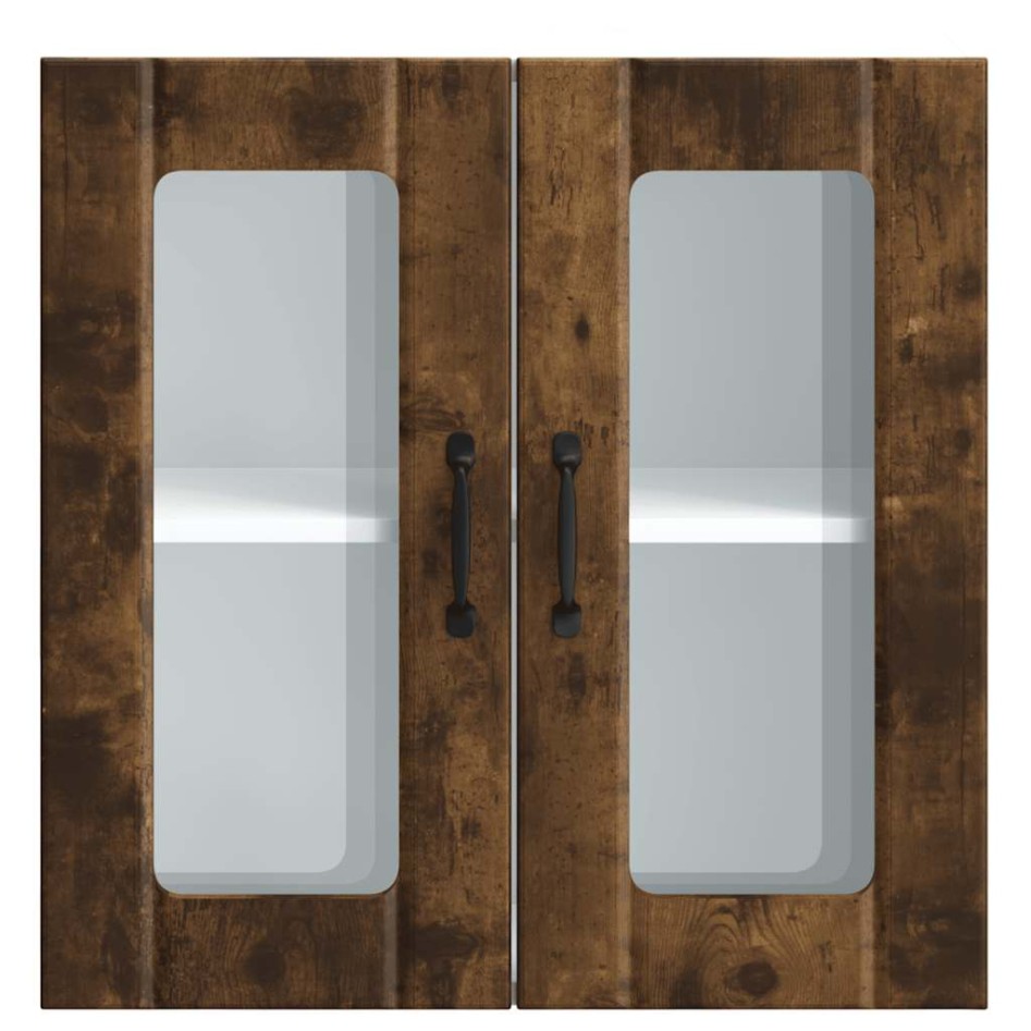 Armario pared cocina puerta de cristal Lucca roble