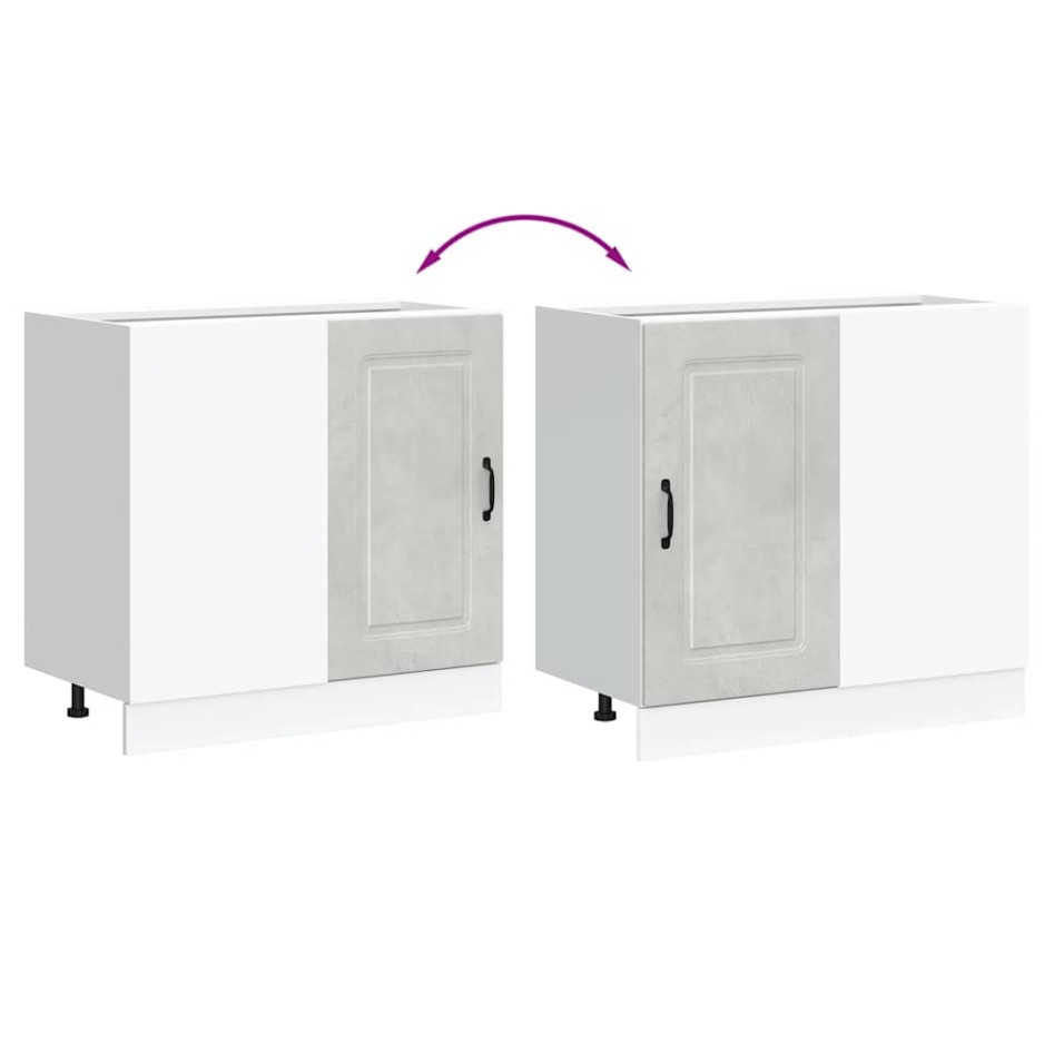 Mueble bajo de cocina Kalmar madera de ingeniería gris