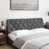 Cabecero de cama acolchado tela gris oscuro 160