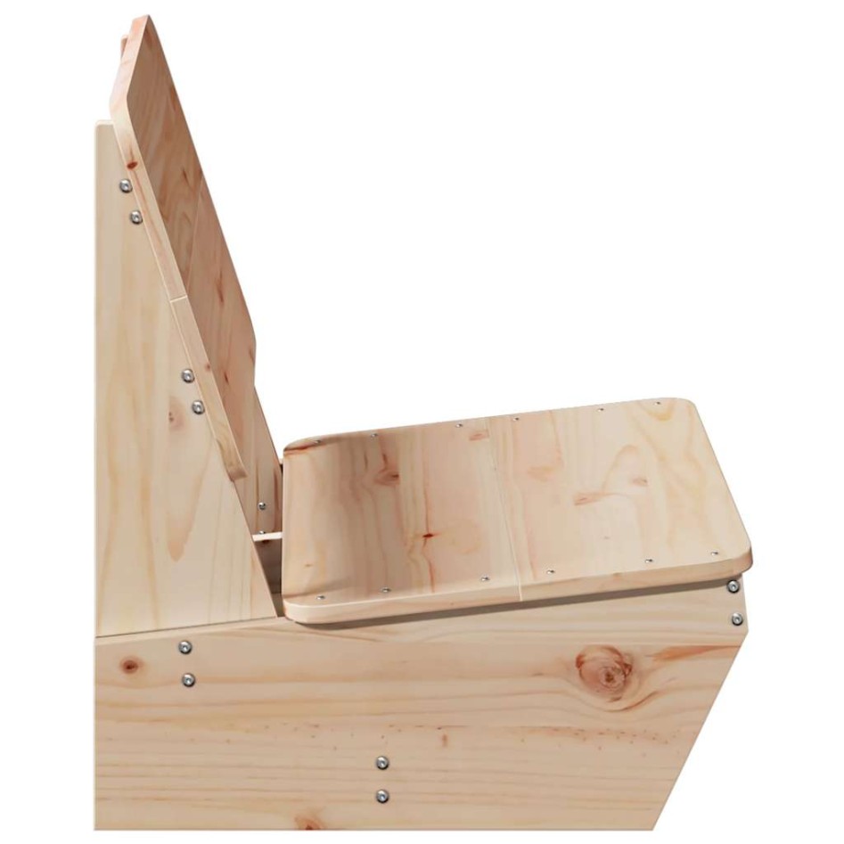 Silla de jardín madera maciza de pino 60x64x70,5