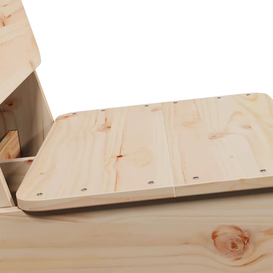 Silla de jardín madera maciza de pino 60x64x70,5