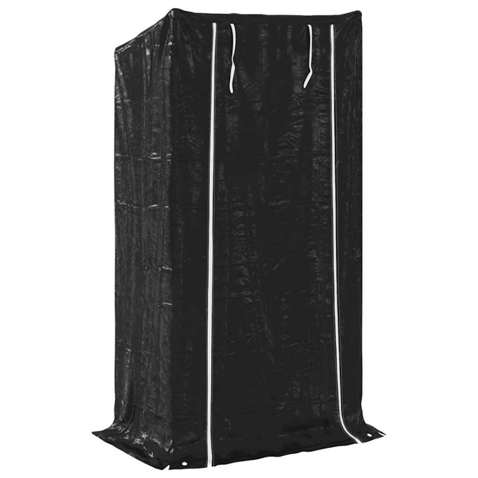 Leñero cubierta lluvia 100x60x200 cm acero