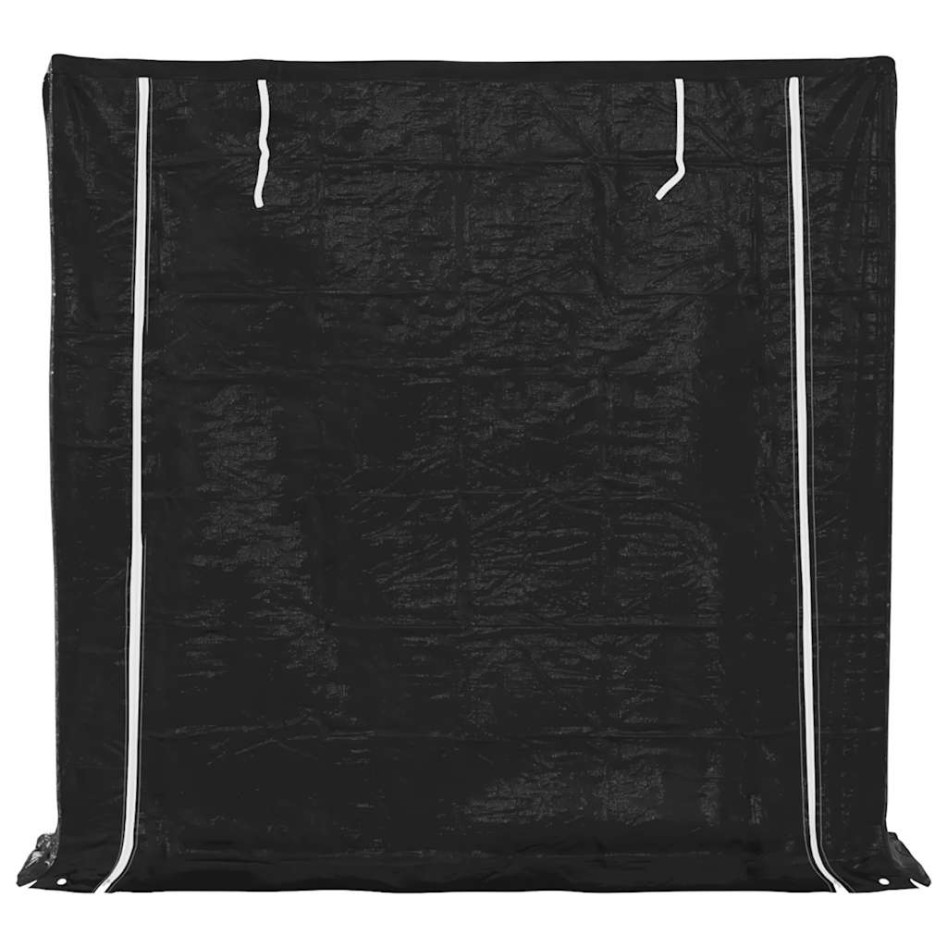 Leñero con protector de lluvia 200x40x200 cm acero