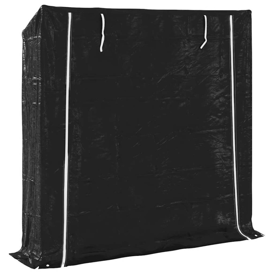 Leñero con protector de lluvia 200x40x200 cm acero