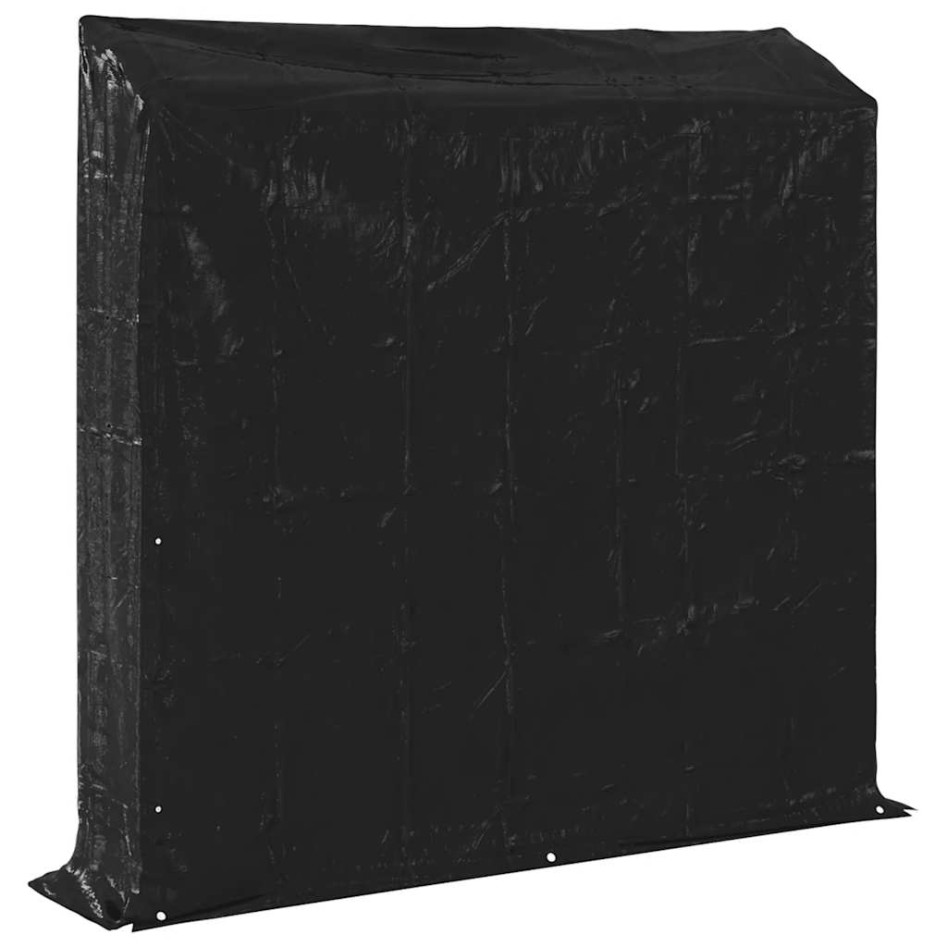 Leñero con protector de lluvia 200x40x200 cm acero