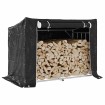 Leñero cubierta lluvia 151x80,5x110,5 cm acero galvanizado