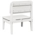 Silla de jardín madera maciza de pino blanco 60x52,5x72