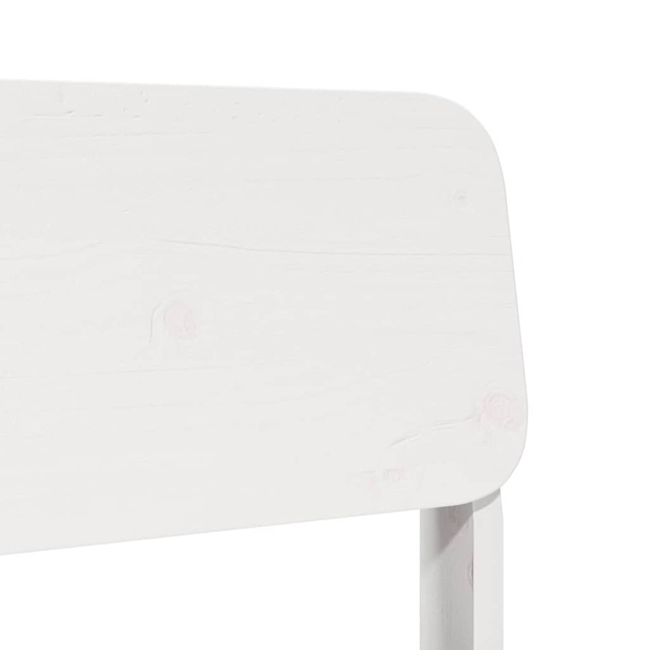 Silla de jardín madera maciza de pino blanco 60x52,5x72