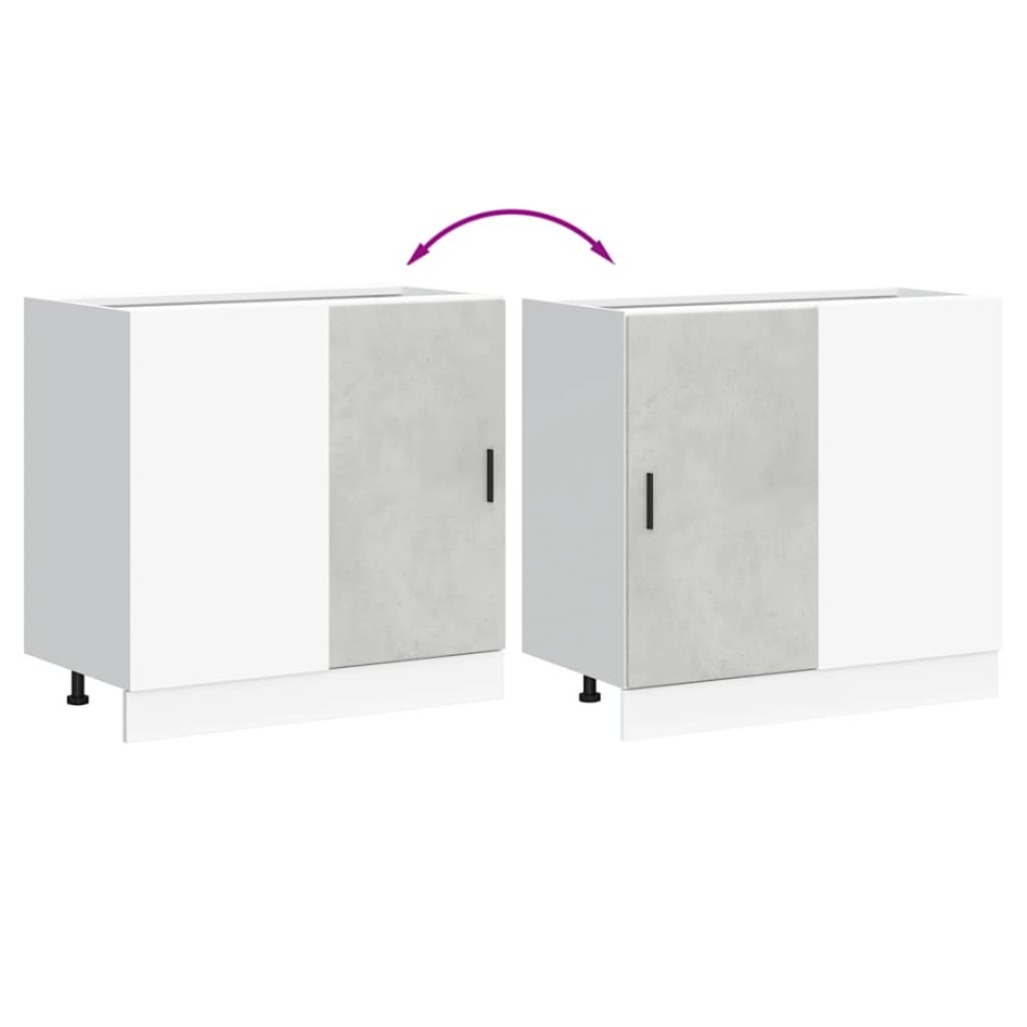 Mueble bajo para fregadero de madera ingeniería gris