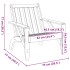 Silla adirondack de jardín madera maciza douglas 75x77x77