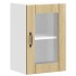 Armario pared cocina puerta de cristal Lucca roble