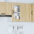 Armario pared cocina puerta de cristal Lucca roble