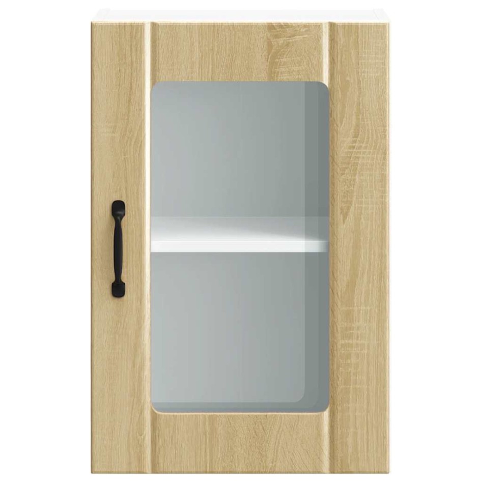 Armario pared cocina puerta de cristal Lucca roble
