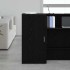 Armario de madera de ingeniería negro 50x45x103,5