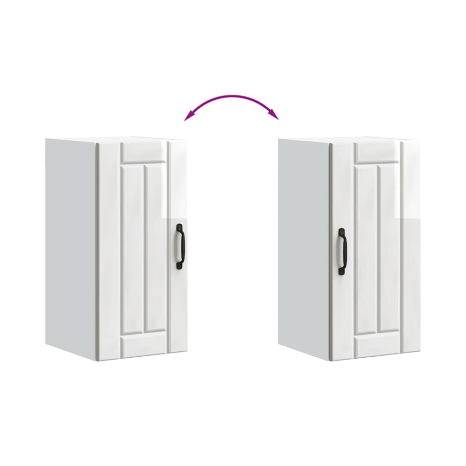 Armario de pared de cocina Lucca blanca de alto