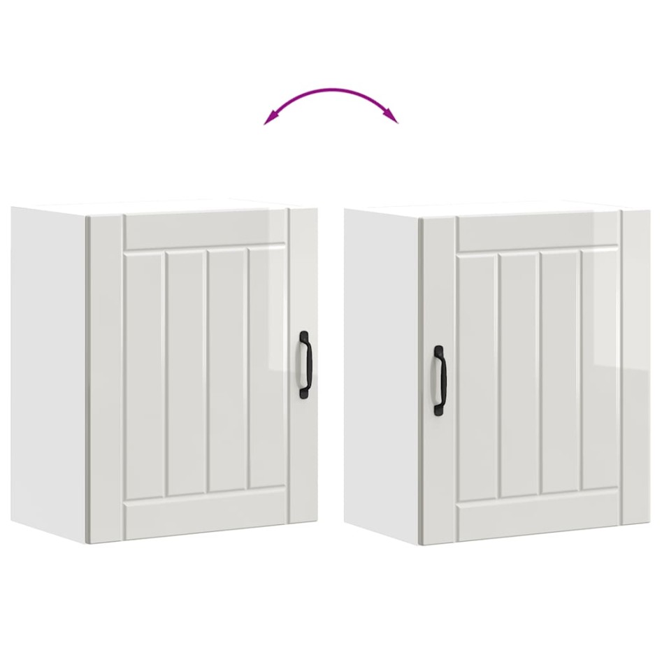 Armario de pared de cocina Lucca blanca de alto