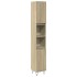 Armario de baño madera contrachapada roble Sonoma 30x30x190