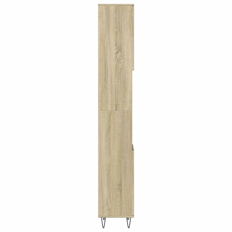 Armario de baño madera contrachapada roble Sonoma 30x30x190