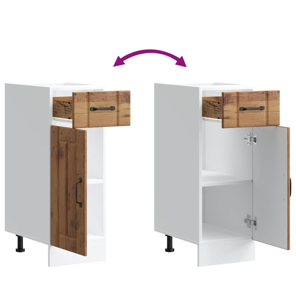 Mueble bajo de cocina Lucca madera