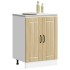 Mueble bajo fregadero Lucca madera contrachapada roble