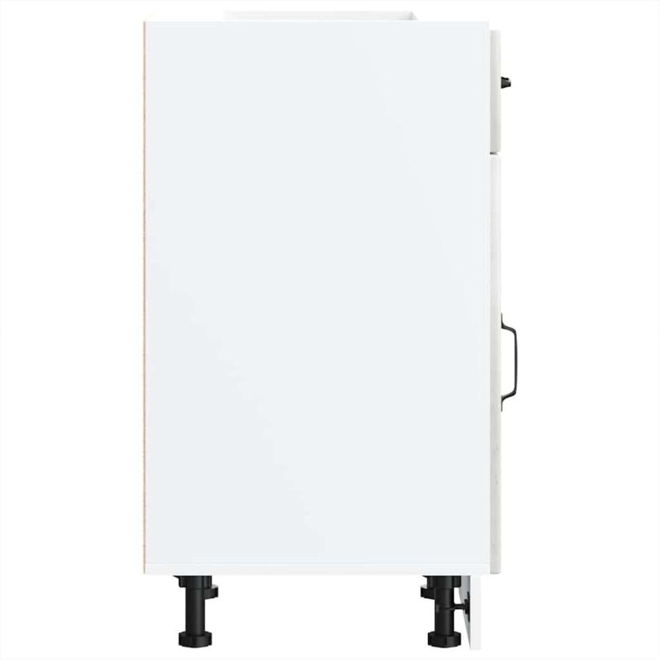 Mueble bajo de cocina Lucca madera contrachapada gris