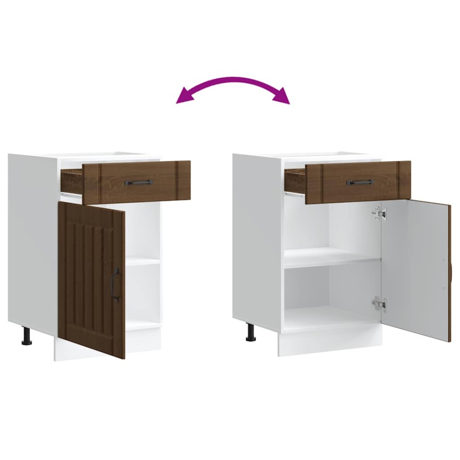 Mueble bajo de cocina Lucca roble