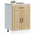 Mueble bajo de cocina Lucca roble