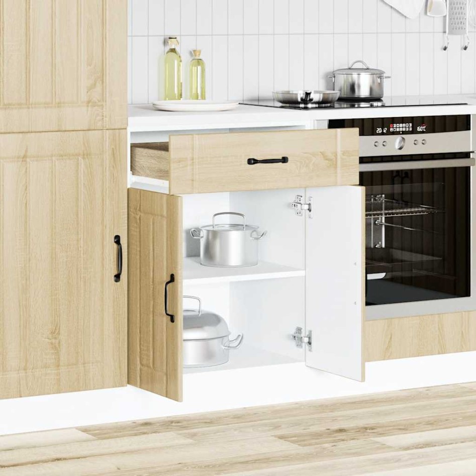 Mueble bajo de cocina Lucca roble