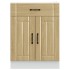 Mueble bajo de cocina Lucca roble