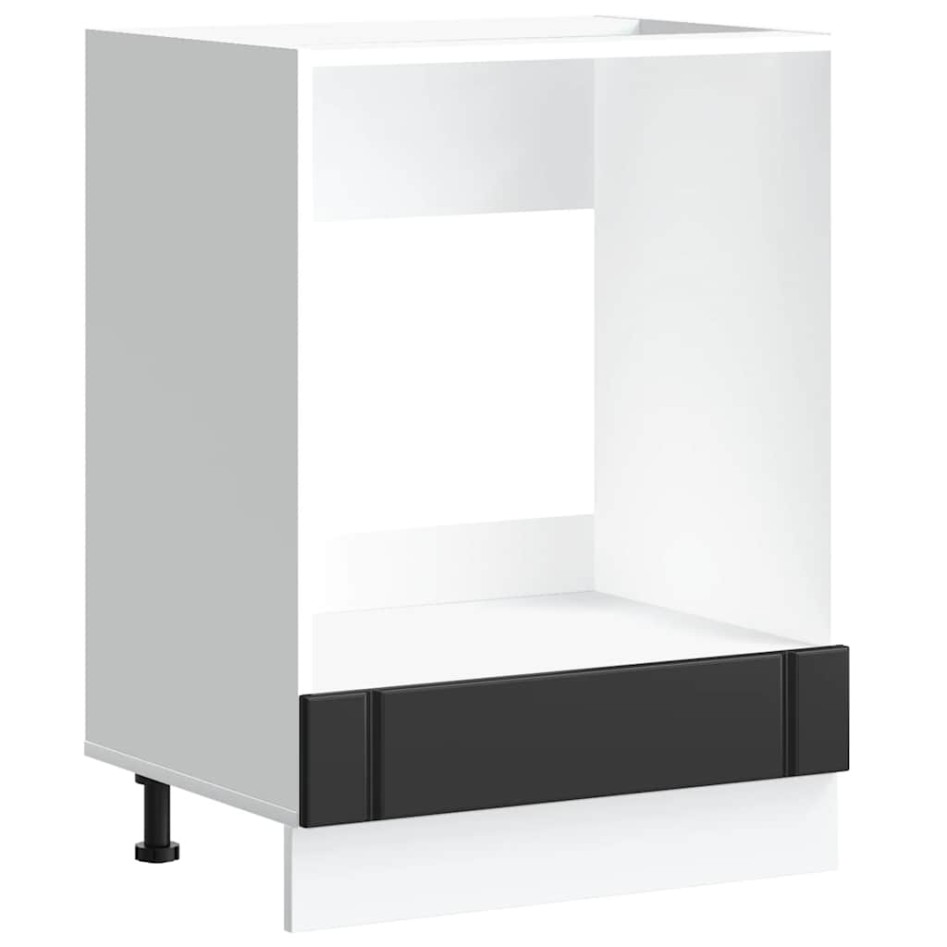 Armario de horno Lucca negra madera