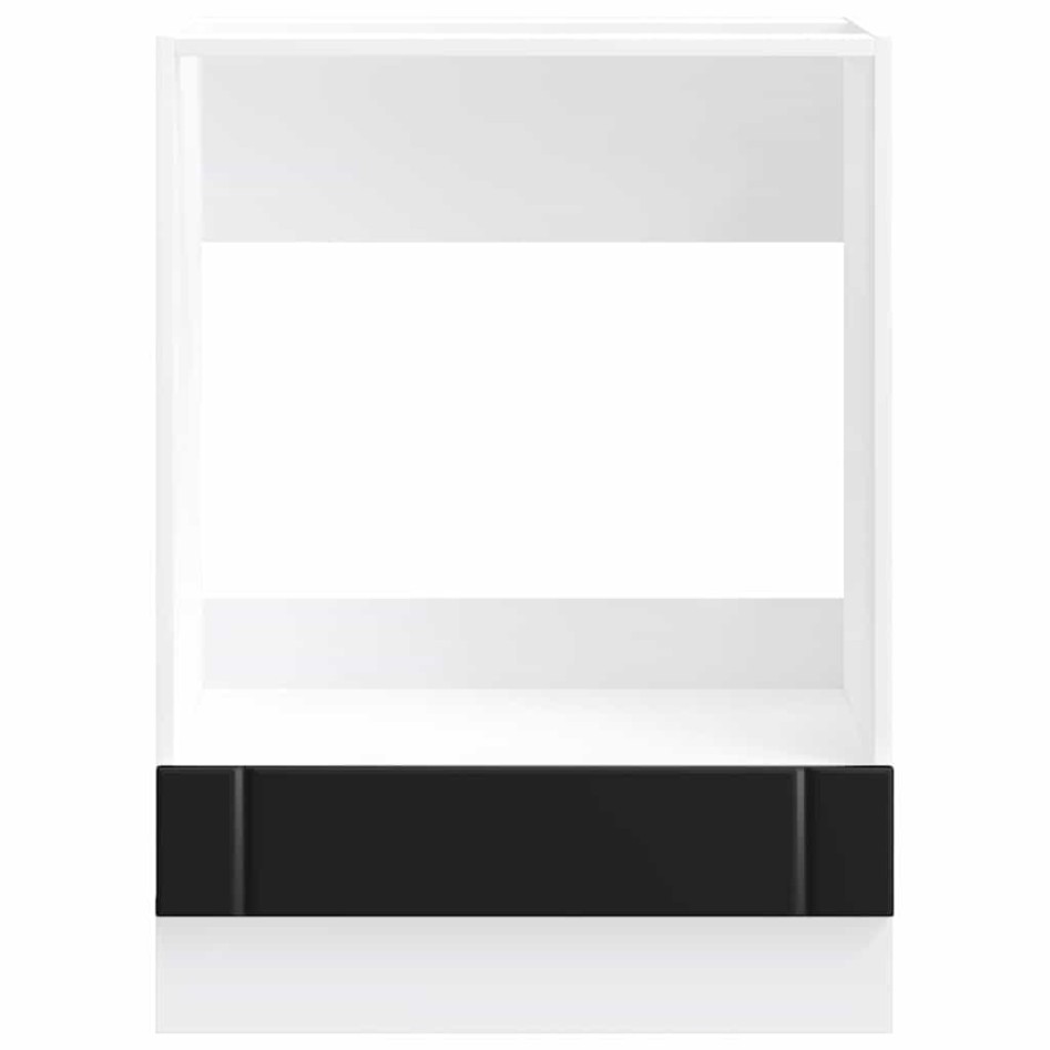 Armario de horno Lucca negra madera