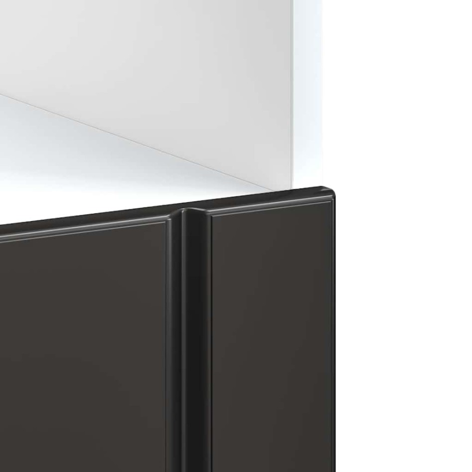 Armario de horno Lucca negra madera