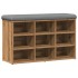 Banco zapatero madera de ingeniería roble artisan 82x32x50