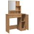 Tocador con espejo roble artisan 86,5x35x136