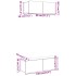 Conjunto de mueble de TV 2 piezas montado la pared madera