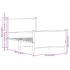 Estructura de cama sin colchón metal roble ahumado 80x200