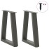 Patas para mesa de comedor en forma de V 2 uds antracita