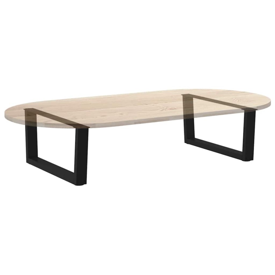 Patas para mesa de comedor forma V 2 uds negro 70x(30-31,3)
