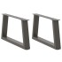 Patas para mesa comedor forma V 2 uds antracita 70x(30-31,3)