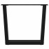 Patas para mesa de comedor forma V 2 uds negro 50x(42-43,3)